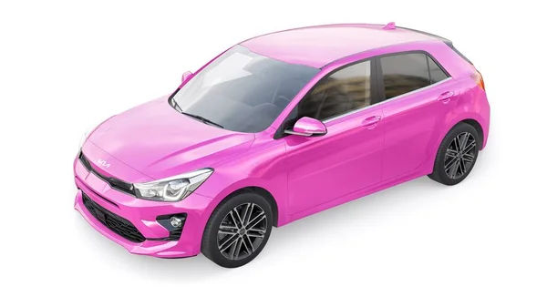 Tula Rusia Febrero 2022 Kia Rio 2021 Pink Compact Urban — Foto de Stock