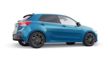 Tula, Rusya. 3 Şubat 2022: KIA Rio 2021. Küçük şehir aile hatchback 'i. 3d resimleme