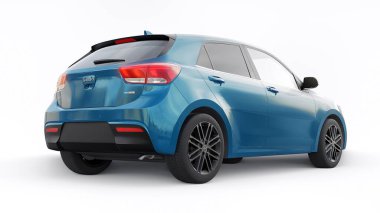 Tula, Rusya. 3 Şubat 2022: KIA Rio 2021. Küçük şehir aile hatchback 'i. 3d resimleme