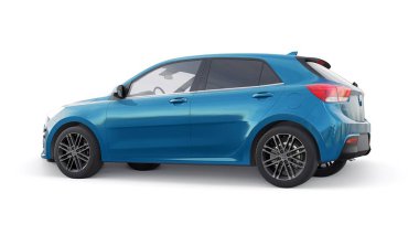 Tula, Rusya. 3 Şubat 2022: KIA Rio 2021. Küçük şehir aile hatchback 'i. 3d resimleme