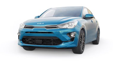 Tula, Rusya. 3 Şubat 2022: KIA Rio 2021. Küçük şehir aile hatchback 'i. 3d resimleme