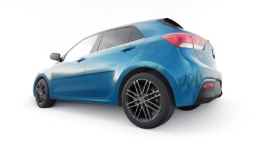 Tula, Rusya. 3 Şubat 2022: KIA Rio 2021. Küçük şehir aile hatchback 'i. 3d resimleme