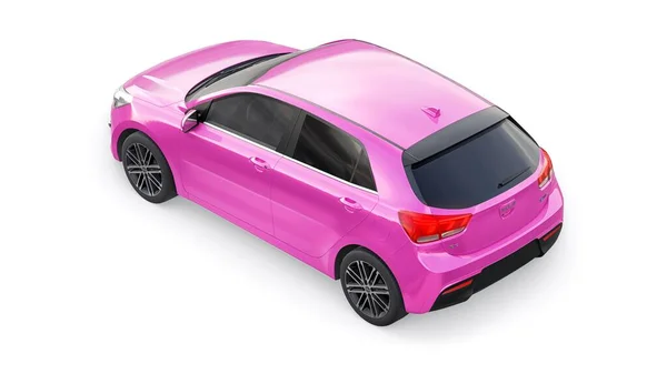 Tula Rússia Fevereiro 2022 Kia Rio 2021 Pink Compact Família — Fotografia de Stock