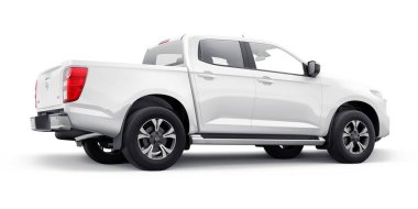 Tula, Rusya. 3 Şubat 2022 Mazda BT-50 2021. Orta büyüklükte, modern bir kamyonet. 3B illüstrasyon.