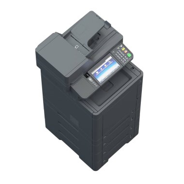 Çok fonksiyonlu yazıcı tarayıcısı. Tecrit edilmiş Ofis Profesyonel Bilgisayar Ekipmanı. 3B illüstrasyon