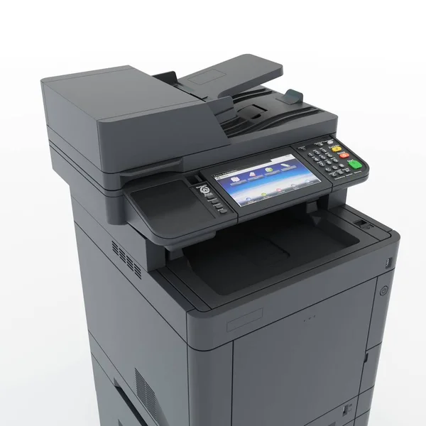 Multifunktionsdruckerscanner Isolated Office Professional Technology Computer Equipment Illustration — Stockfoto
