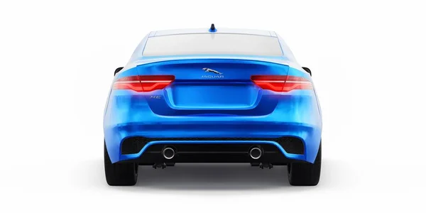 Tula Rusia Februari 2022 Dinamika Jaguar 2020 Blue Premium Sedan — Stok Foto