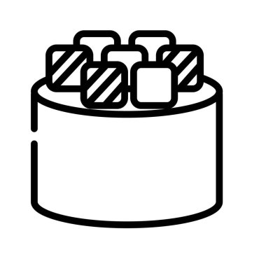 Japon yemeklerinin vektör illüstrasyonu - gunkan.