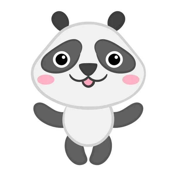 Aranyos Panda Rajzfilm Ikon Vektor Illusztráció Kínai Medve Ikonok Rajzfilm — Stock Vector