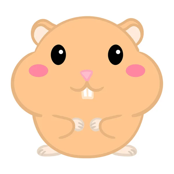 Illustration Icône Vectorielle Hamster Mignon Caractère Mascotte Dessin Animé — Image vectorielle