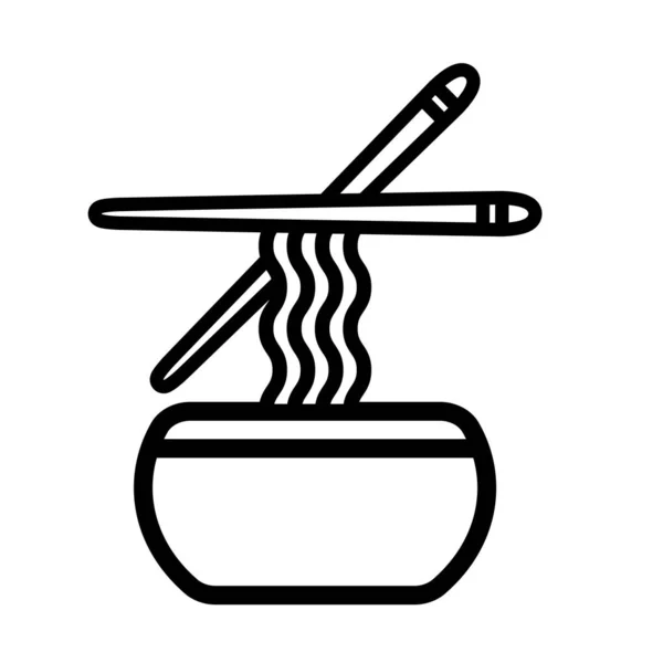 Ilustración Del Vector Alimenticio Japonés Ramen — Vector de stock