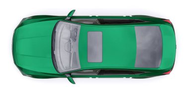 Tula, Rusya. 30 Ocak 2022: Honda Accord 2020: iş ve aile için yeşil büyük hibrit iş sedanı. 3B illüstrasyon.