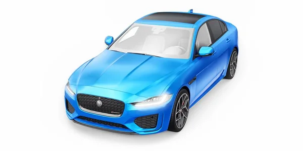 Tula Rosja Lutego 2022 Jaguar Dynamic 2020 Niebieski Sedan Sportowy — Zdjęcie stockowe