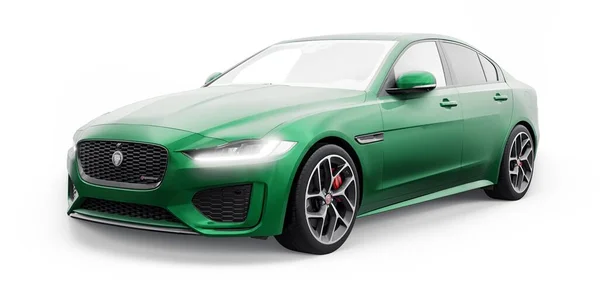 Tula Russia Febbraio 2022 Jaguar Dynamic 2020 Berlina Sportiva Green — Foto Stock