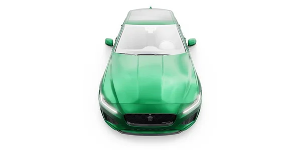 俄罗斯 2022年2月3日 Jaguar Dynamic 2020 绿色高级跑车 3D插图 — 图库照片