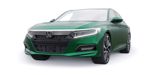 Tula Rússia Janeiro 2022 Honda Accord 2020 Verde Sedan Grande — Fotografia de Stock