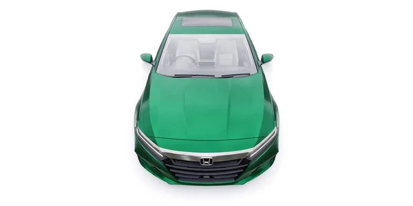 俄罗斯 2022年1月30日 Honda Accord 2020 Green Large Hybrid Business Sedan — 图库照片