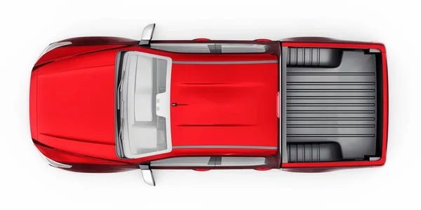 俄罗斯 2022年2月3日 Mazda 2021 红色中型现代皮卡 3D插图 — 图库照片