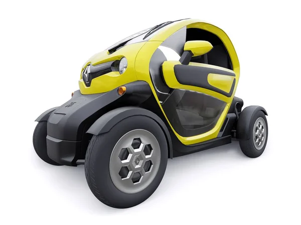 Tula Rosja Stycznia 2022 Renault Twizy 2015 Żółty Super Kompaktowy — Zdjęcie stockowe