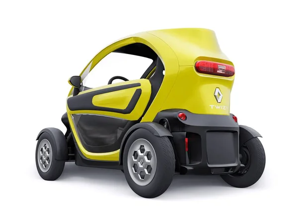 Tula Rosja Stycznia 2022 Renault Twizy 2015 Żółty Super Kompaktowy — Zdjęcie stockowe