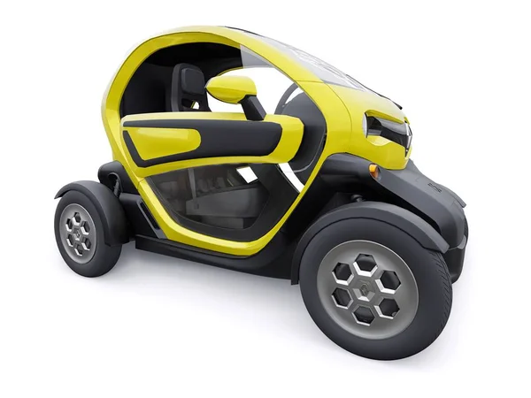 Tula Rosja Stycznia 2022 Renault Twizy 2015 Żółty Super Kompaktowy — Zdjęcie stockowe