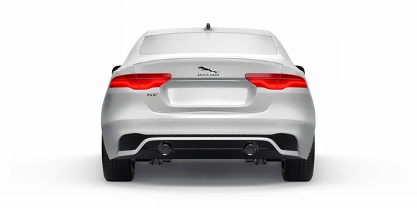 Tula Rosja Lutego 2022 Jaguar Dynamic 2020 Biały Sedan Sportowy — Zdjęcie stockowe