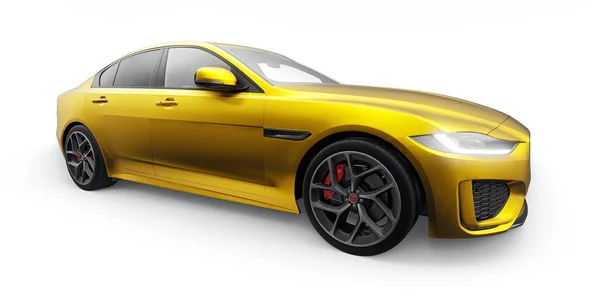 Tula Russia Febbraio 2022 Jaguar Dynamic 2020 Berlina Sportiva Yellow — Foto Stock