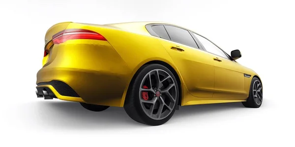 Tula Rusko Února2022 Jaguar Dynamic2020 Žlutý Sportovní Sedan Premium Ilustrace — Stock fotografie