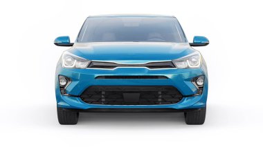 Küçük şehir aile hatchback 'i. 3d resimleme