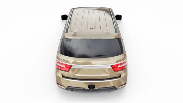高级家庭Suv车隔离在白色背景 3D渲染 — 图库照片