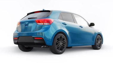 Küçük şehir aile hatchback 'i. 3d resimleme