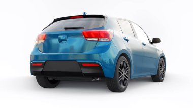 Küçük şehir aile hatchback 'i. 3d resimleme