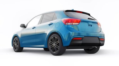 Küçük şehir aile hatchback 'i. 3d resimleme