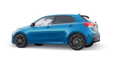 Küçük şehir aile hatchback 'i. 3d resimleme