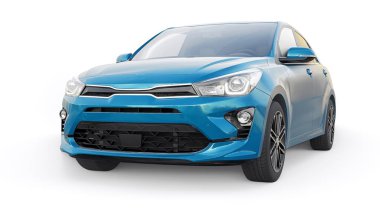 Küçük şehir aile hatchback 'i. 3d resimleme