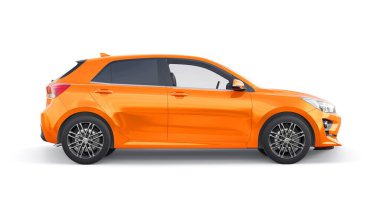 Küçük şehir aile hatchback 'i. 3d resimleme