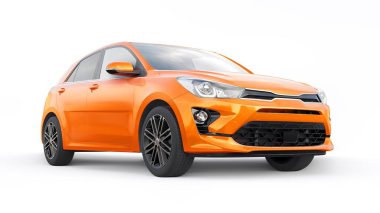 Küçük şehir aile hatchback 'i. 3d resimleme