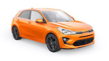 Küçük şehir aile hatchback 'i. 3d resimleme