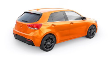 Küçük şehir aile hatchback 'i. 3d resimleme