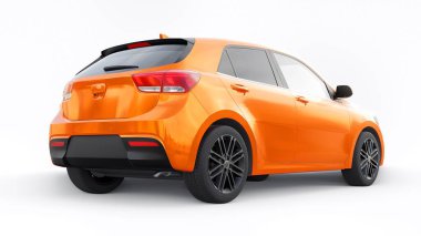 Küçük şehir aile hatchback 'i. 3d resimleme
