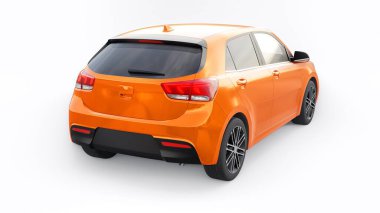 Küçük şehir aile hatchback 'i. 3d resimleme