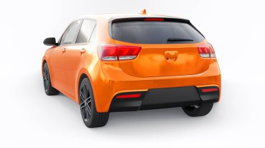 Küçük şehir aile hatchback 'i. 3d resimleme