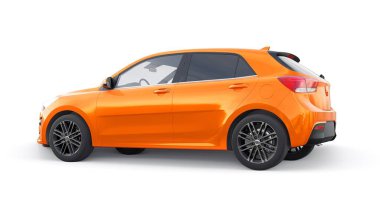 Küçük şehir aile hatchback 'i. 3d resimleme