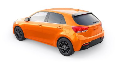 Küçük şehir aile hatchback 'i. 3d resimleme
