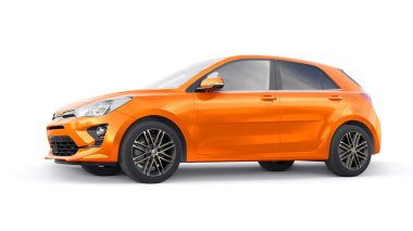 Küçük şehir aile hatchback 'i. 3d resimleme