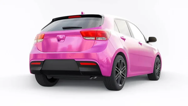 Hatchback Familia Urbana Compacta Ilustración — Foto de Stock