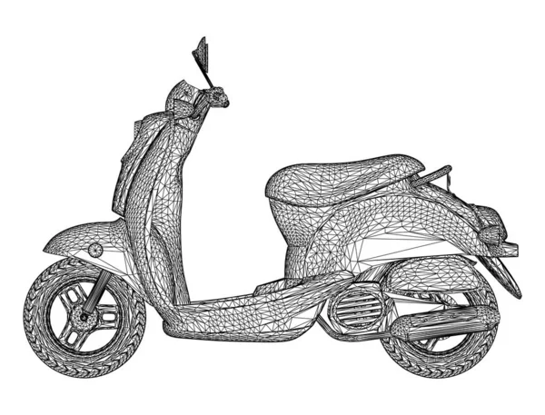 Městská Motocykl Bílém Pozadí Vektorová Ilustrace — Stockový vektor