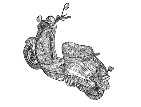 Urban Motorfiets Een Witte Achtergrond Vectorillustratie — Stockvector