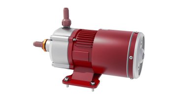 Su pompası. 3d canlandırma çizimi.