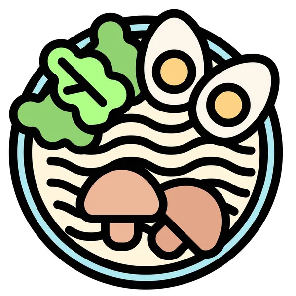 Japanese food vector illustration - ramen — Stock Vector